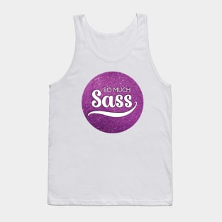 So Much Sass - Pink Glitter Circle Tank Top